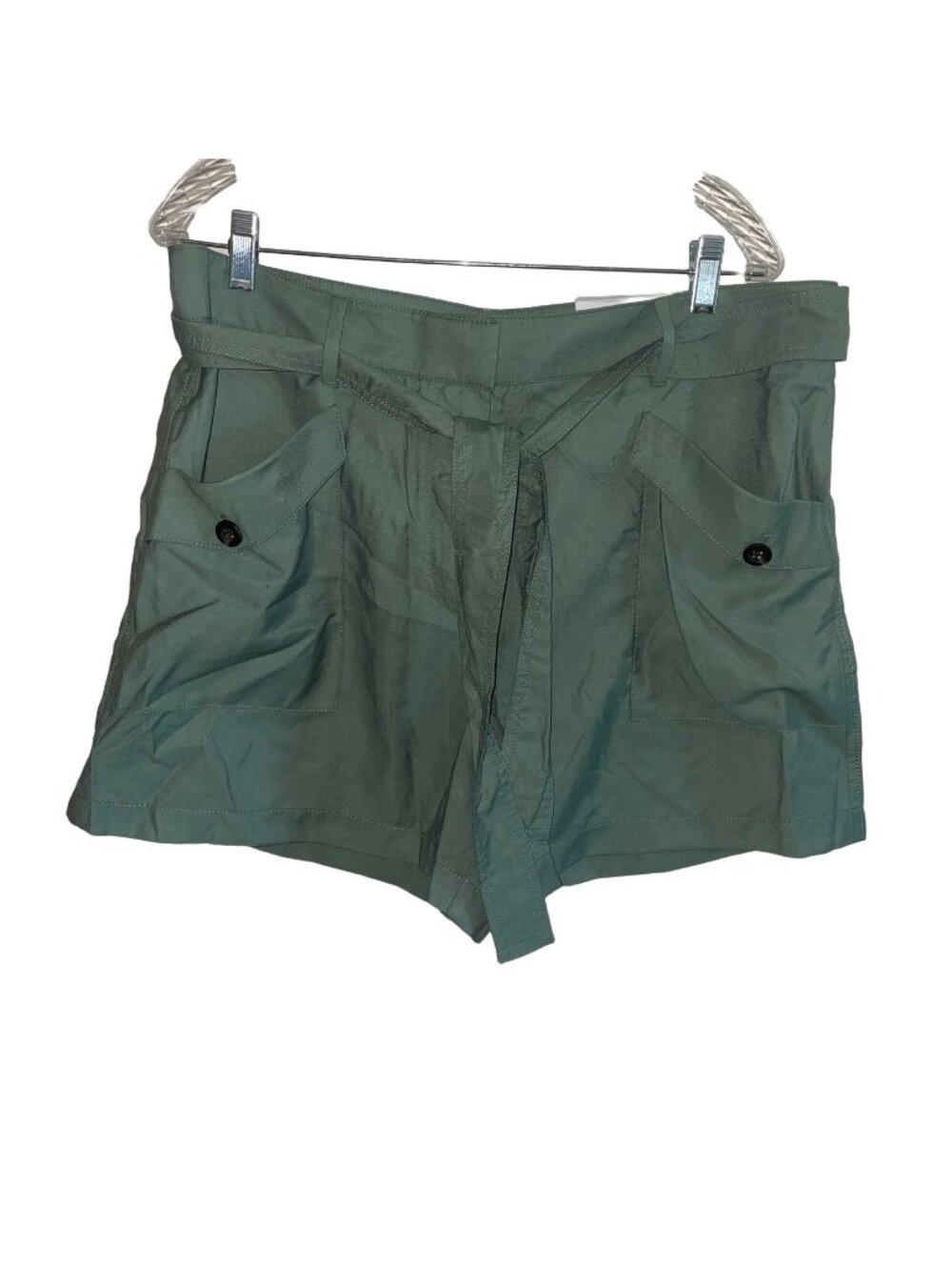 Ann Taylor Womens High Rise Wide Leg Shorts Green Size 14